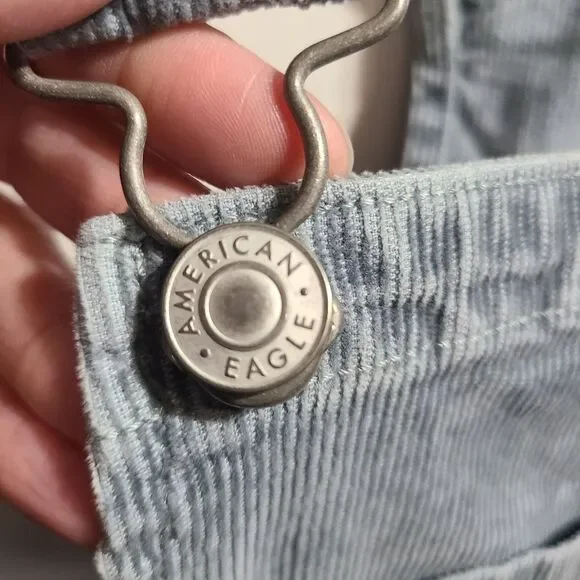 American eagle blue/grey corduroy overall skirt dress - Picture 6 of 8